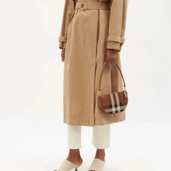 🔴SOLD🔴 BURBERRY Olympia Check Jacquard Pouch-Birch Brown - Picture 2 of 15